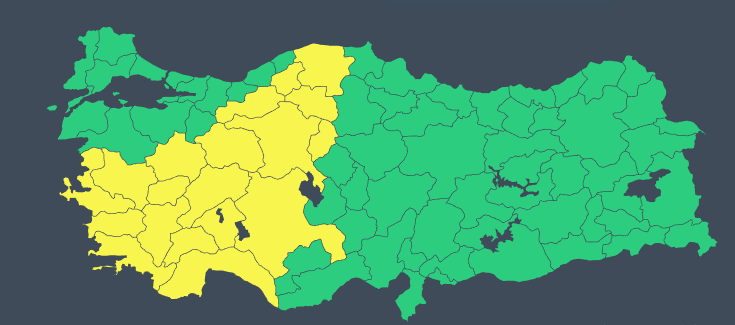 Meteoroloji’den 19 il için ‘sarı’ kodlu uyarı