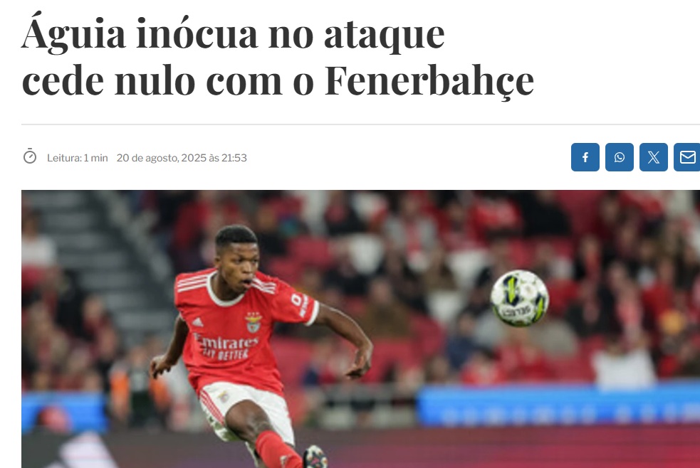 Portekiz basınından F.Bahçe-Benfica yorumları!