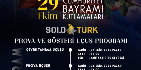 Ankarada 29 Ekim hazırlığı: SOLOTÜRK uçuşları nedeniyle yüksek ses oluşabilir