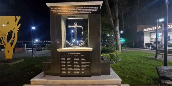 Ereğli’de hayatını kaybeden 12 denizci anısına anıt yapıldı