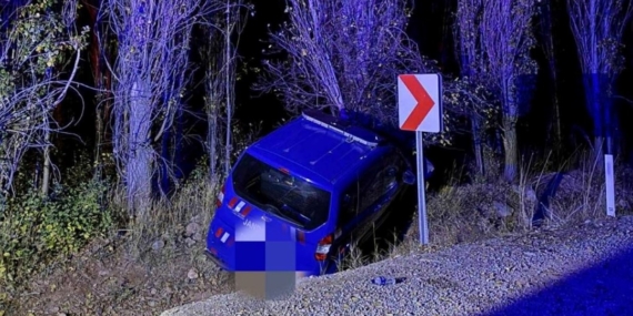 Jandarma aracı kaza yaptı, 4 asker yaralandı