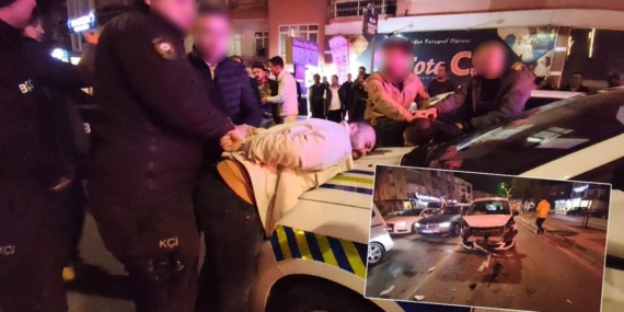 Kimlik sorulan alkollü sürücü şube müdürüne tekme attı