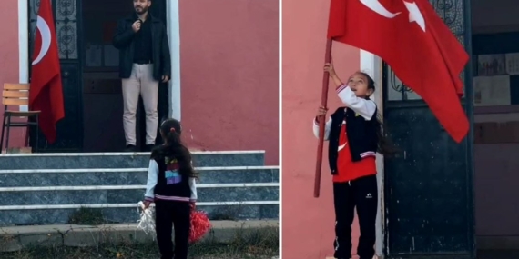 Konya’da okulda iki kişilik 29 Ekim kutlaması