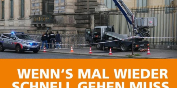 Louvre soygununda kullanılan asansörü üreten firma, soygundan reklam çıkardı