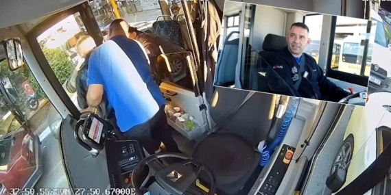 Otobüs şoförü, emekli öğretmeni Heimlich manevrası ile kurtardı