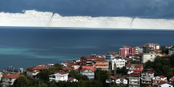 Zonguldak’ta denizde hortum oluştu
