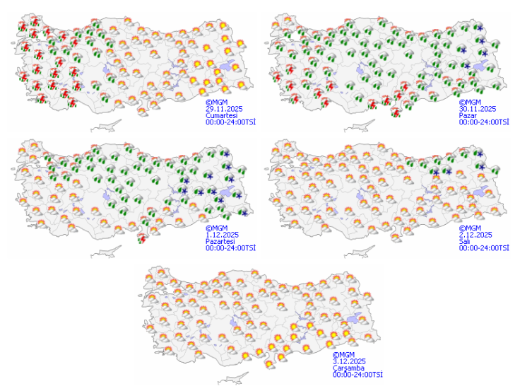6 il için kuvvetli yağış uyarısı