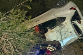 Adana'da uçuruma yuvarlanan otomobilin sürücüsü yaralandı
