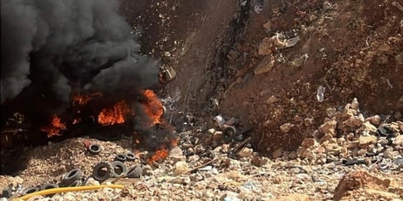 Adıyaman’da atık malzeme alanında yangın