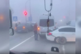 Ankara'da yoğun siste zincirleme kaza