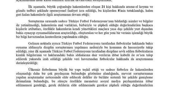 Bahis soruşturması genişleyebilir! Savcılıktan flaş açıklama