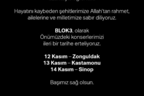 Blok3 konserlerini iptal etti