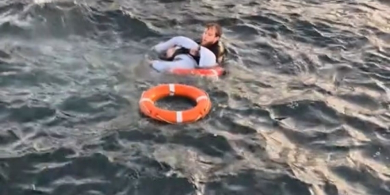 Boğaz’da denize düşen kadın için seferber oldular