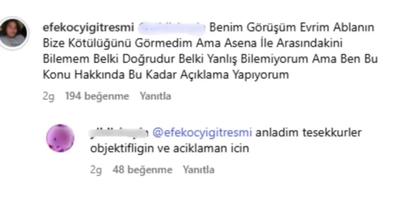 ‘Çitos Efe’ de ‘Evrim Akın-Asena Keskinci’ tartışmasına dahil oldu