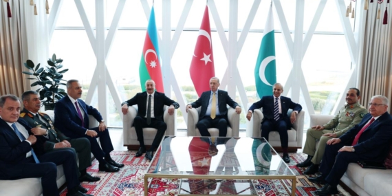 Cumhurbaşkanı Erdoğan, Aliyev ve Şerif ile görüştü