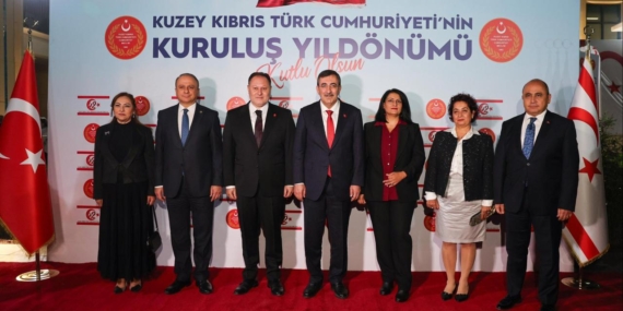 Cumhurbaşkanı Yardımcısı Yılmaz, KKTC’de düzenlenen resepsiyona katıldı
