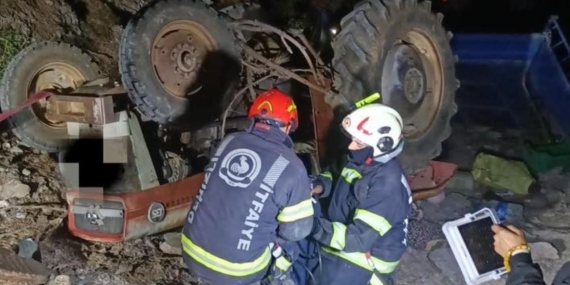 Denizli’de traktör devrildi, karı koca hayatını kaybetti