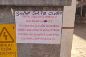 Dikiş makinesi ile gürültü yaptığı iddia edilen kişi afişle uyarıldı