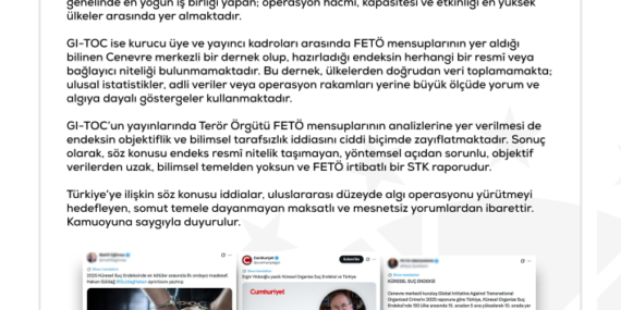 DMM, sözde Küresel Organize Suç Endeksi Raporundaki iddiaları yalanladı