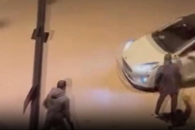 Drift atan sürücü, kendini uyaranları işte böyle ezmeye çalıştı