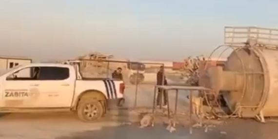 Hatay’da yolun ortasına beton döken firmanın faaliyeti durduruldu