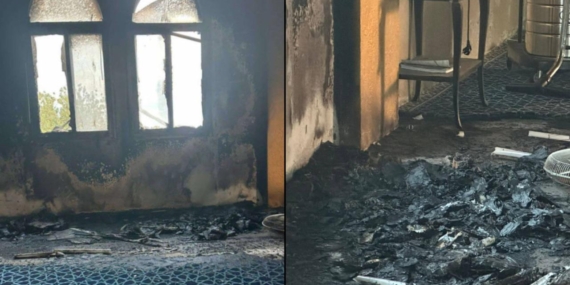 İsrailli işgalciler, Batı Şeria’da bir camiyi kundakladı