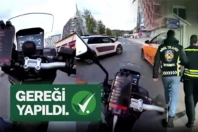 İstanbul'da trafik güvenliğini tehlikeye düşüren motosiklet sürücüsüne ceza