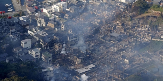 Japonya’da büyük yangın: 170’ten fazla bina hasar gördü