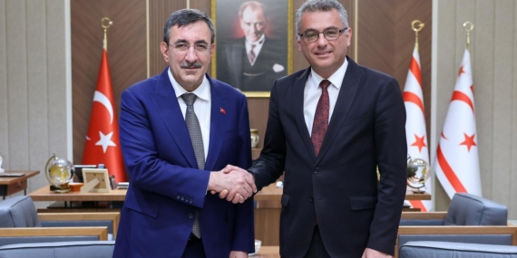 KKTC Cumhurbaşkanı Erhürman, Cumhurbaşkanı Yardımcısı Yılmaz’ı kabul etti