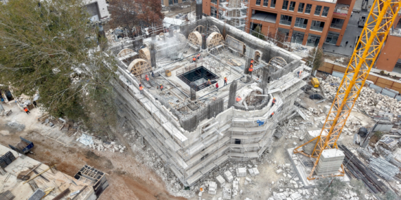 Malatya’da depremde yıkılan cami güçlendirilmiş yapısıyla yeniden yükseliyor