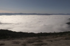 Mudurnu Ovası'nda sis denizi oluştu