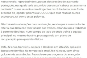 Portekiz'den flaş Rafa Silva iddiası: Yöneticilerle görüşme olmadı!