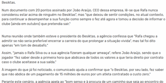 Rafa Silva’nın menajerlik şirketinden Beşiktaş’a flaş yanıt!