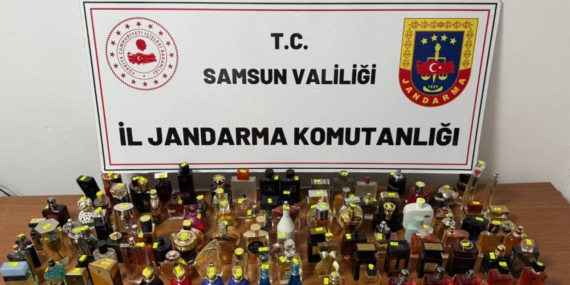 Samsun’da 320 şişe kaçak parfüm ele geçirildi