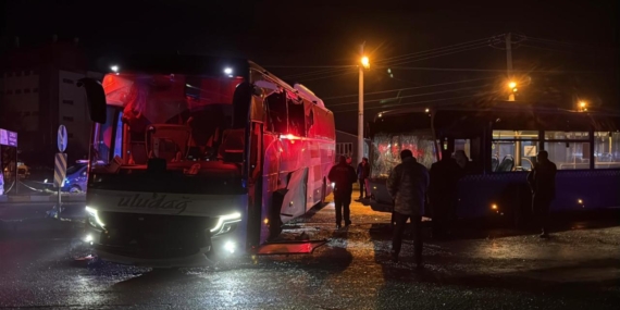 Tekirdağ’da 2 otobüs çarpıştı