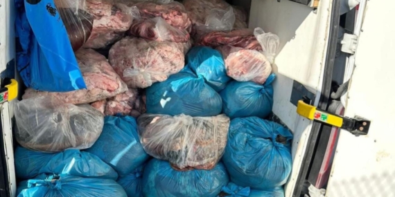 Tekirdağ’da 2 ton sakatat ele geçirildi