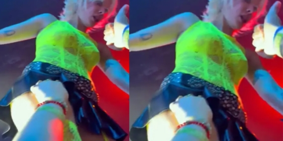 Ünlü şarkıcıya sahnede taciz şoku