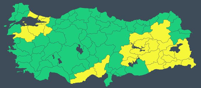 24 il için sarı kodlu uyarı: Kar ve sağanak bekleniyor