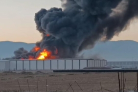 Denizli'de fabrika yangını