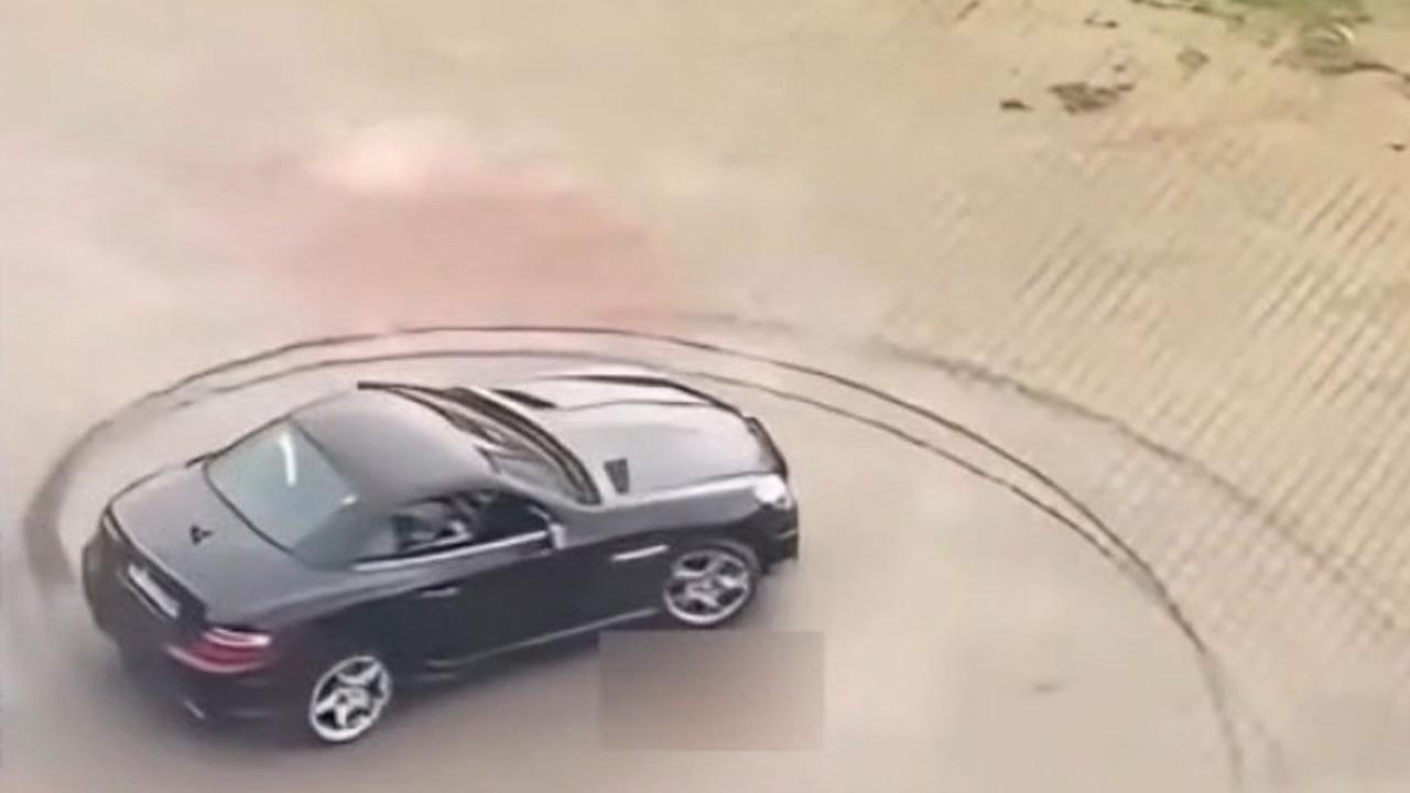 Hastane otoparkında drift atan sürücü yakalandı