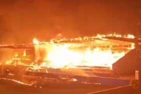 Takımları küme düşünce taraftarlar stadı ateşe verdi!