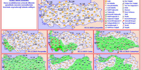 Ülke genelinde sıcaklıklar artacak