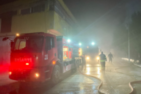 Uşak'ta fabrika yangını