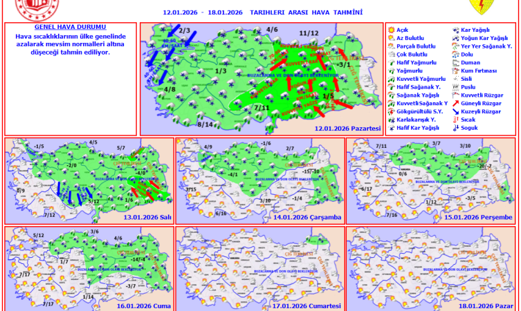 41 il için sarı uyarı: Fırtına, çığ ve kuvvetli yağışa dikkat