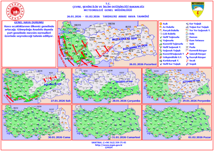 9 il için sarı uyarı: Sağanak ve fırtınaya dikkat