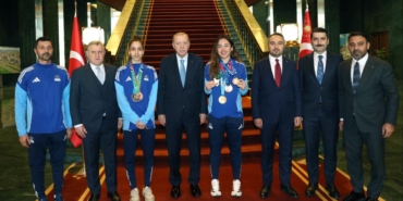 Cumhurbaşkanı Erdoğan, milli tekvandocuları kabul etti