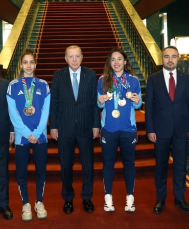 Cumhurbaşkanı Erdoğan, milli tekvandocuları kabul etti