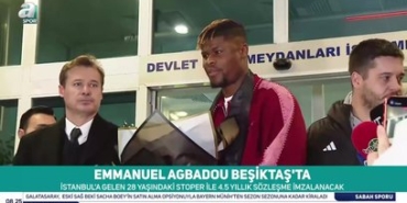Beşiktaş'ın yeni transferi Emmanuel Agbadou İstanbul'a geldi!
