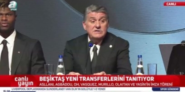 Beşiktaş'ta yeni transferler için imza töreni düzenleniyor | CANLI