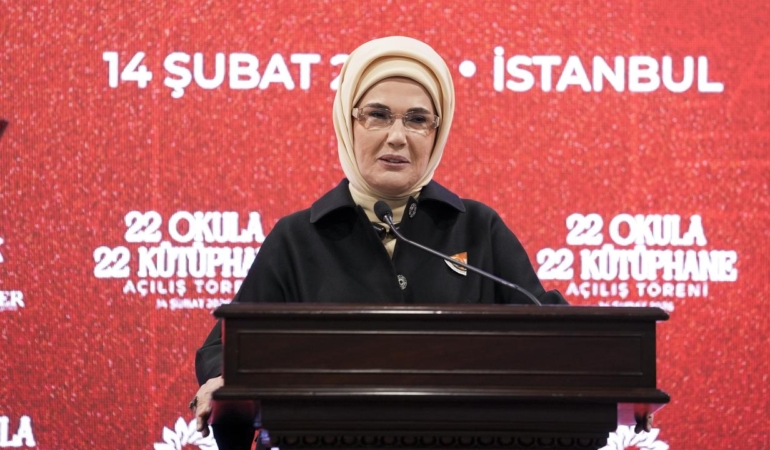 Emine Erdoğan'dan TOGEMDER'in 22 Okula 22 Kütüphane programına ilişkin paylaşım